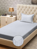 Myntra Elegant Homes Book Fold Grey 300 TC Single Bedsheet Set 2.25 x 1.5 m