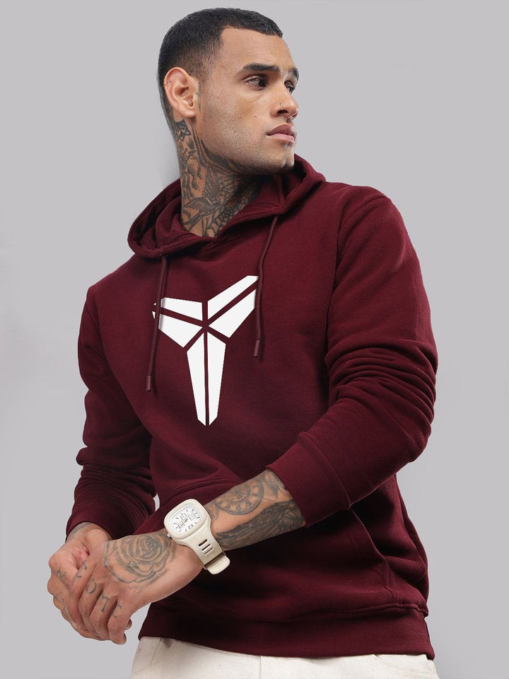 ADRO Men Graphic Printed Hood Cotton Pullover Sweatshirt