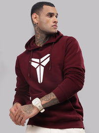 ADRO Men Graphic Printed Hood Cotton Pullover Sweatshirt