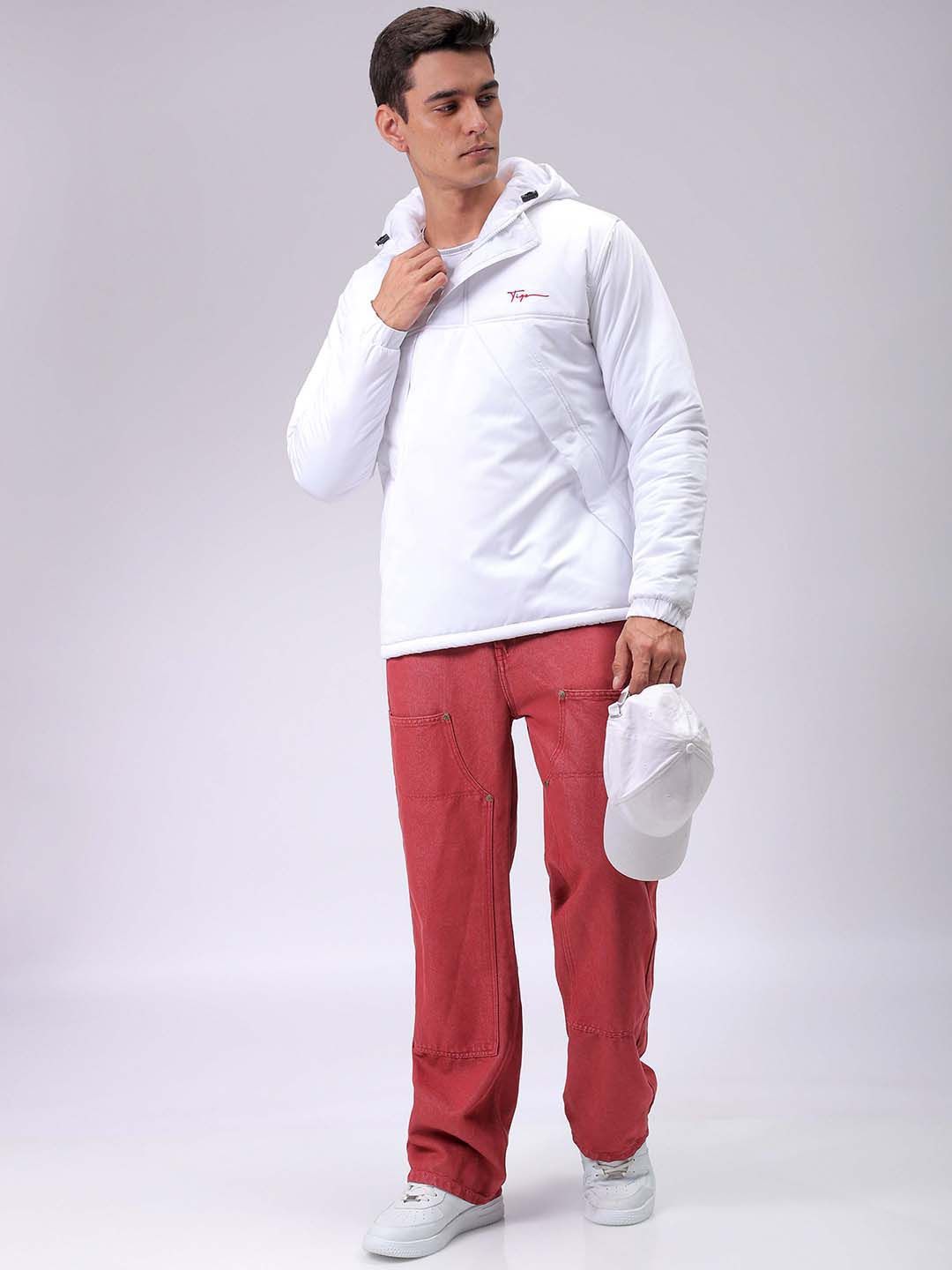 The Indian Garage Co Men Hooded Slim Fit Bomber Jacket
