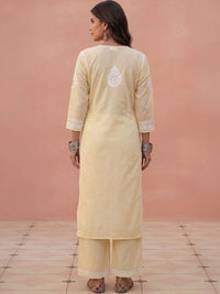House of Chikankari Women Regular Chikankari Kurta with Trousers