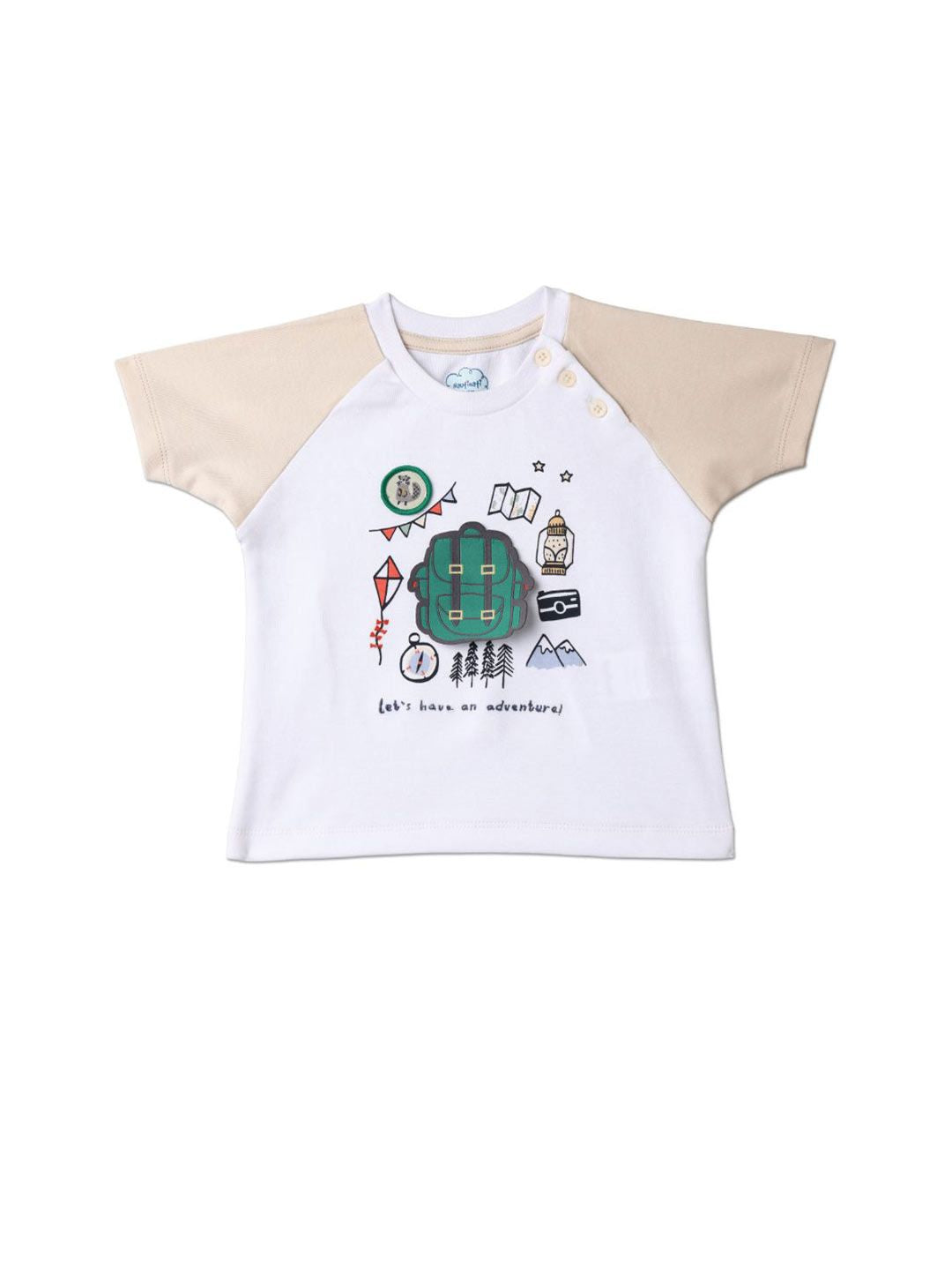 Nauti Nati Boys Printed Pure Cotton T-shirt With Trousers