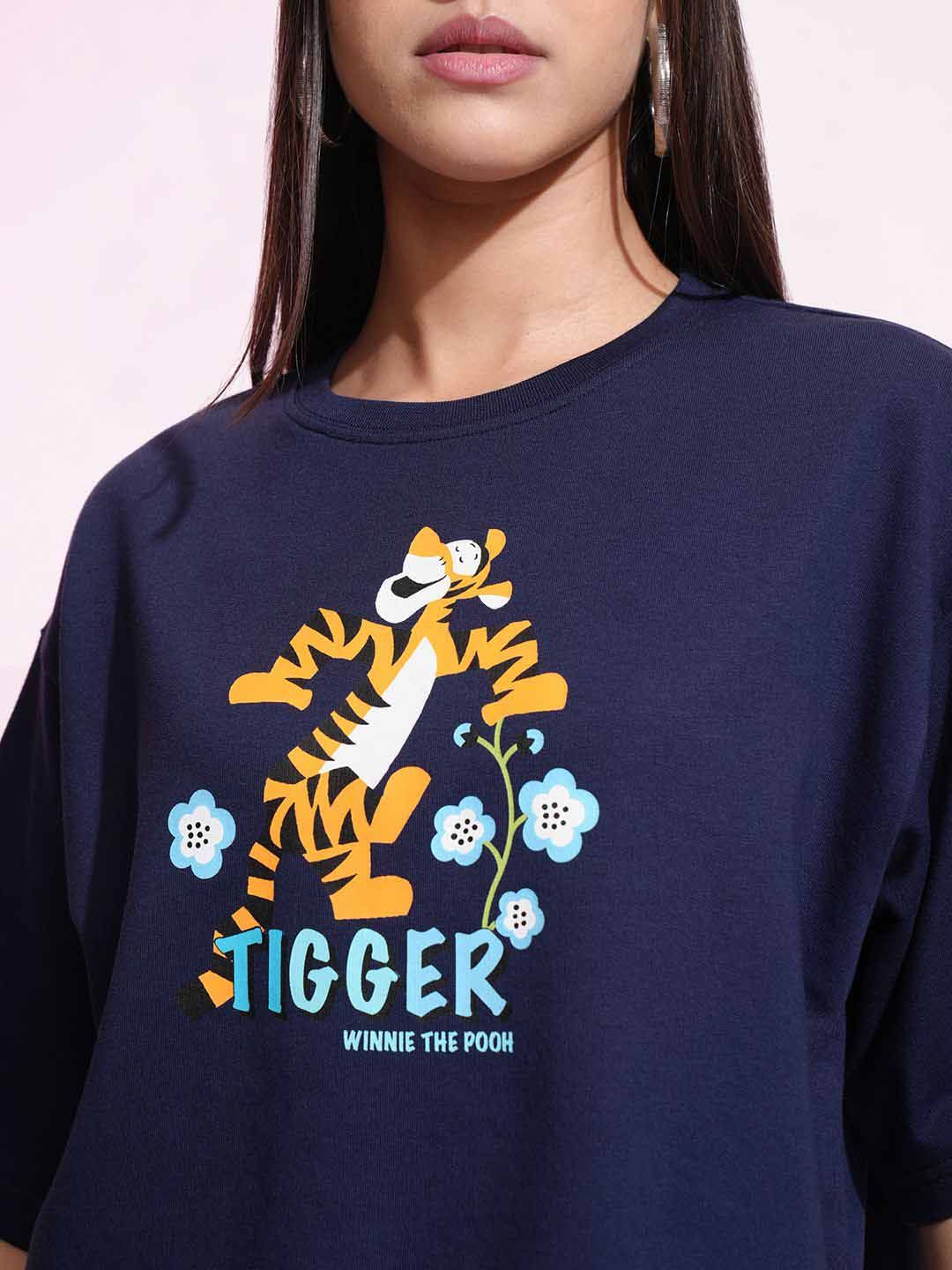 Tokyo Talkies Tigger Printed T Shirt & Short Co Ord Set