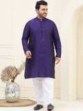 Kurta Lurus Kolar Mandarin Rekaan Tenun SOJANYA PLUS dengan Piyama
