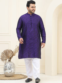 Kurta Lurus Kolar Mandarin Rekaan Tenun SOJANYA PLUS dengan Piyama