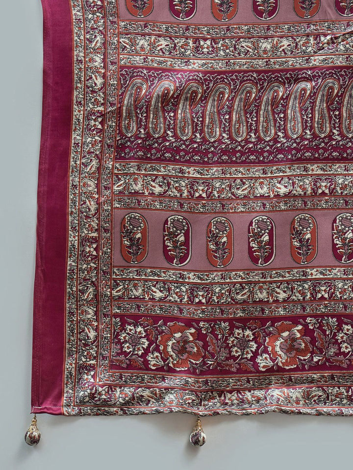 Saree mall Paisley Poly Crepe Block Print Sarees