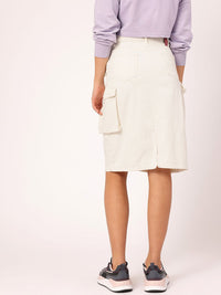 DressBerry City Chic Back Slit Cargo-Style Denim Skirt