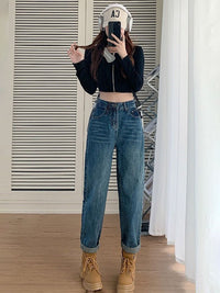 DressBerry Women Wide Leg High-Rise Light Fade Jeans
