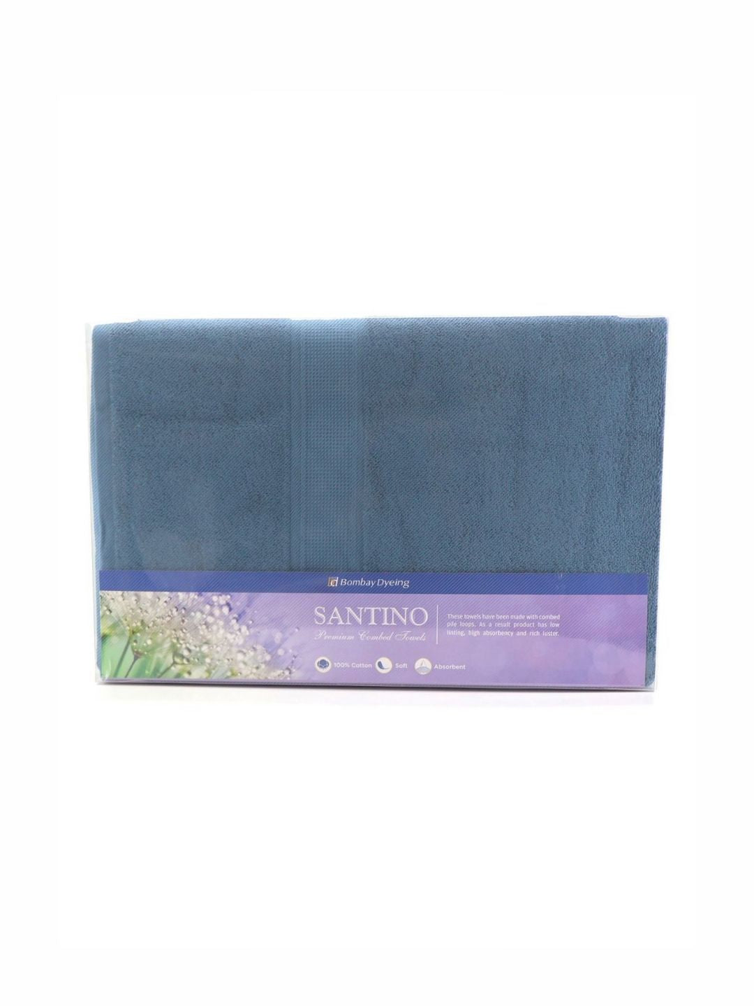 BOMBAY DYEING Navy Blue 1 Pcs Cotton 550 GSM Bath Towel