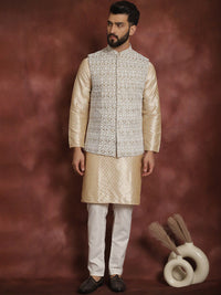Anouk Ethnic motifs embroidered Mandarin Collar Long Sleeves Kurta Set