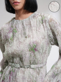 ESPYR By Tokyo Talkies Jacquard Sheath Mini Dress With Belt