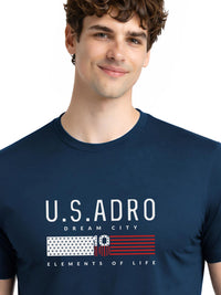 ADRO Men Brand Logo Printed T-shirt