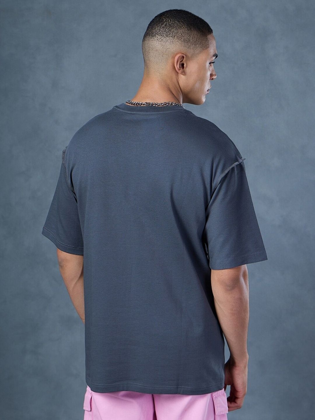 Bewakoof Drop-Shoulder Sleeves Oversized Cotton T-shirt