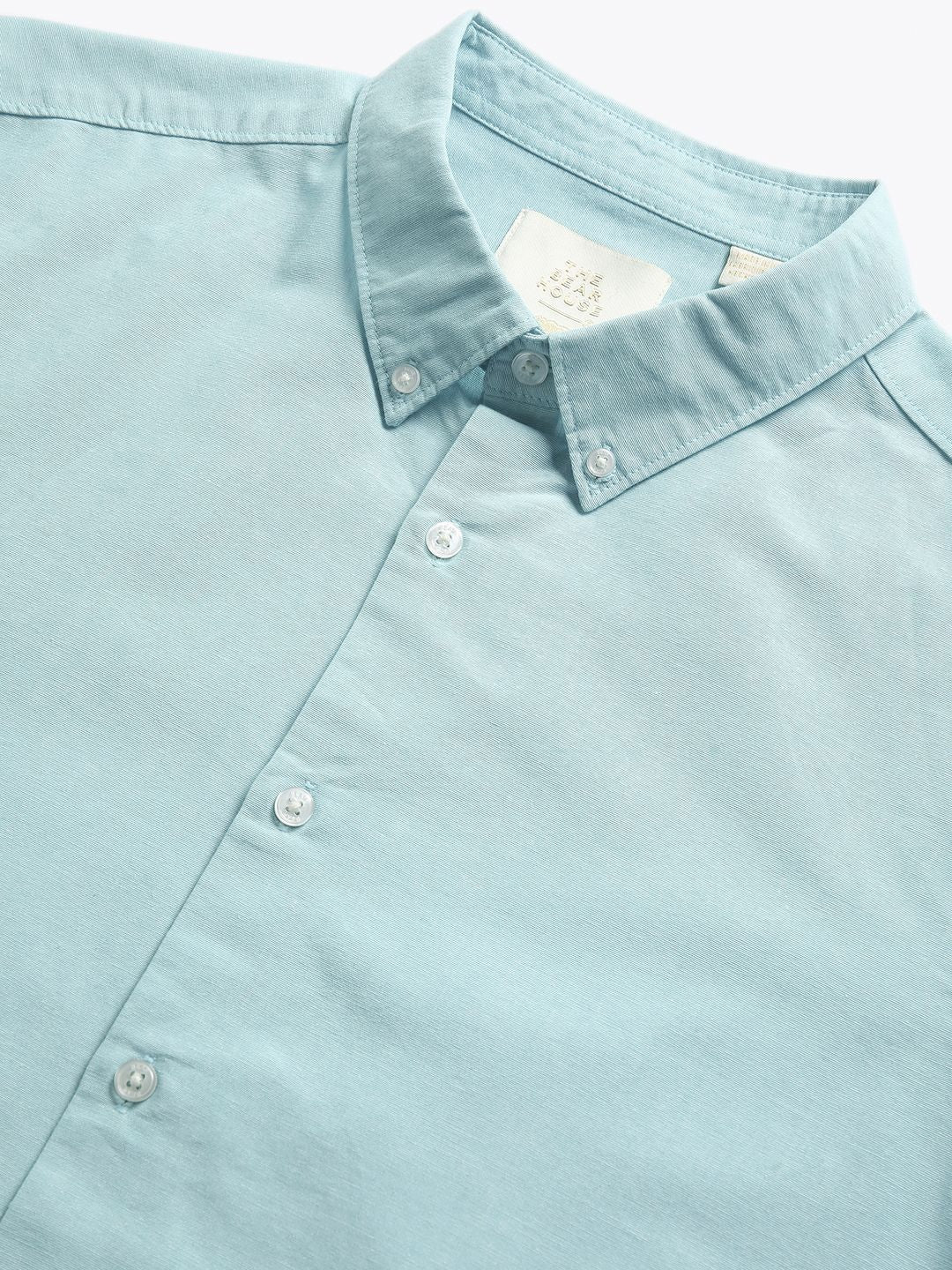 THE BEAR HOUSE Men Solid Slim Fit Button-Down Collar Pure Cotton Casual Shirt