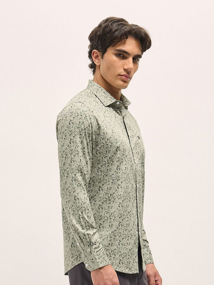 THE BEAR HOUSE Men Tailored Fit Opaque Printed Formal Shirt