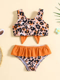 YK Girls Printed Round Neck Swimset