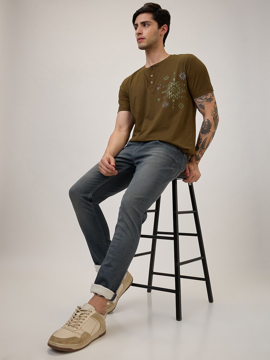 SPYKAR Men Slim Fit Low-Rise Light Fade Jeans