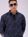 The Indian Garage Co Men Relaxed Fit Dobby Textured Resortwear Shirt