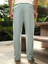 Campus Sutra Men Comfort Pleated Regular Trousers