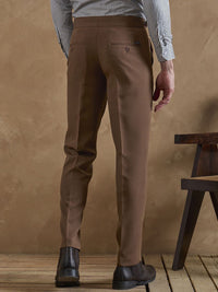 DENNISON Men Relaxed Mid-Rise Easy Wash Pleated Trousers