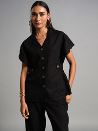AND Notch Lapel Collar Shirt With Trousers