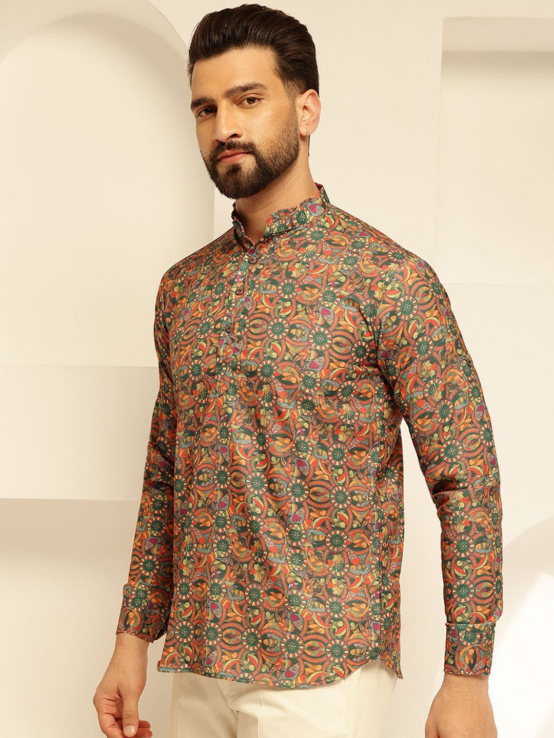 SOJANYA Quirky Printed Cotton Straight Kurta