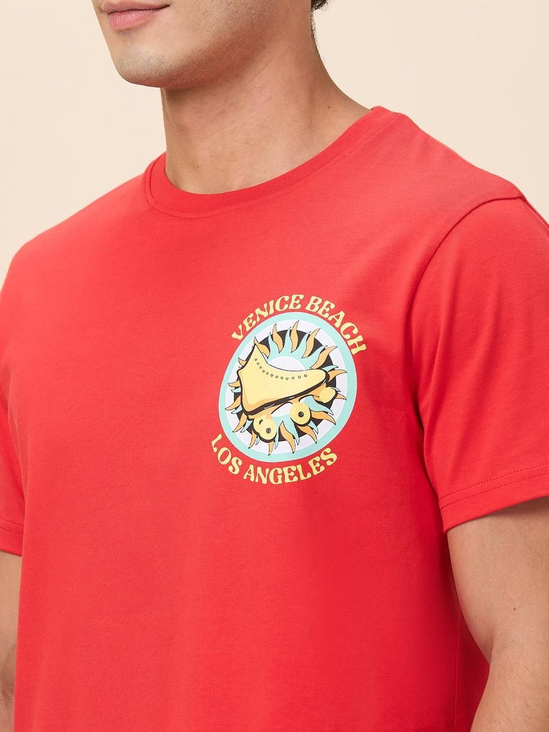 Being Human Men Typography Printed Round Neck Cotton Relaxed Fit T-shirt