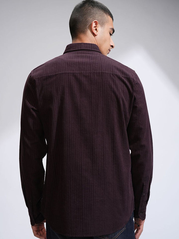 HIGHLANDER Men Comfort Slim Fit Opaque Casual Shirt