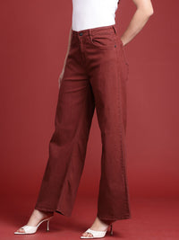 all about you Women Wide Leg High-Rise Stretchable Jeans
