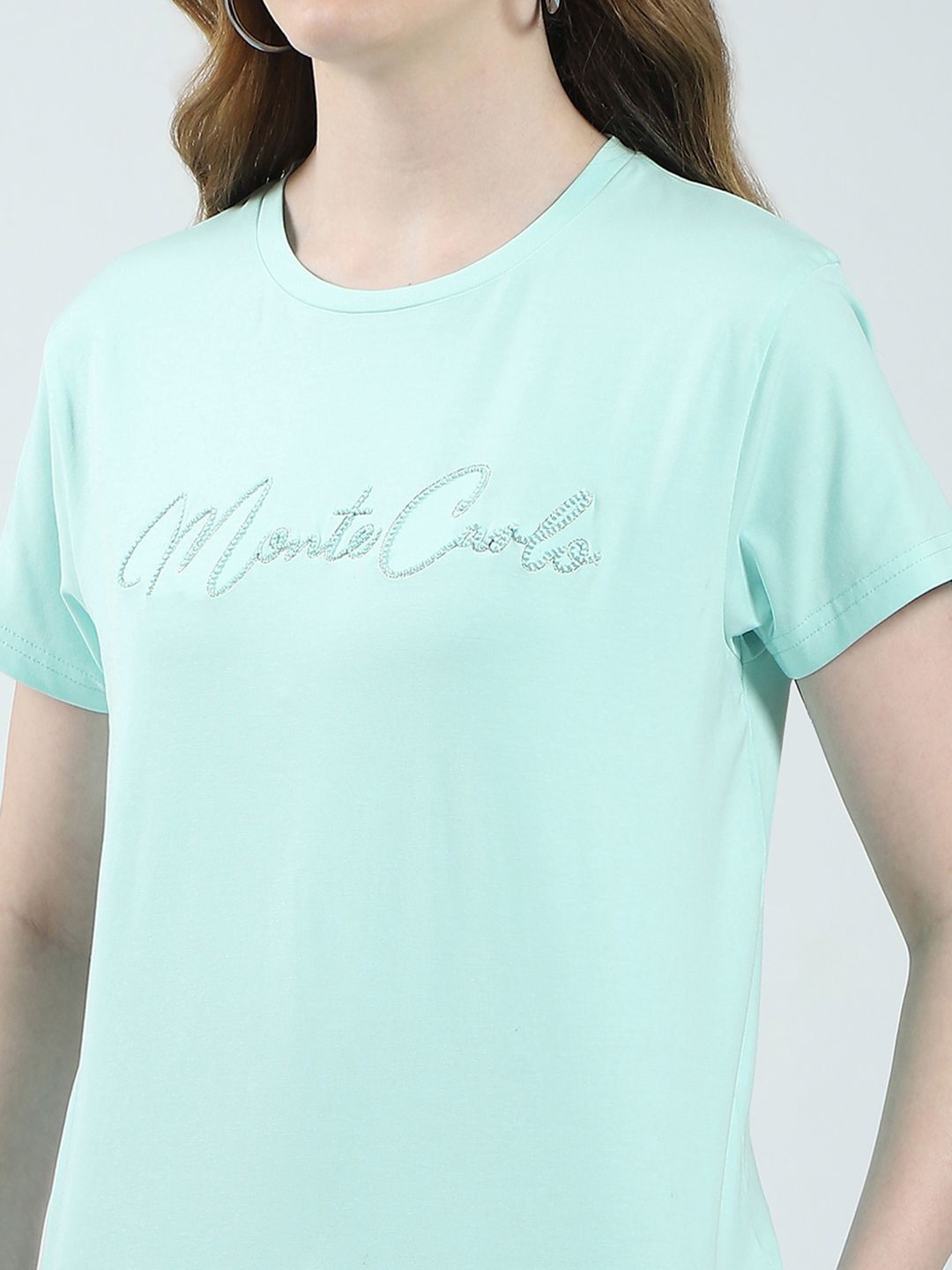 Monte Carlo Brand Logo Embroidered T-shirt