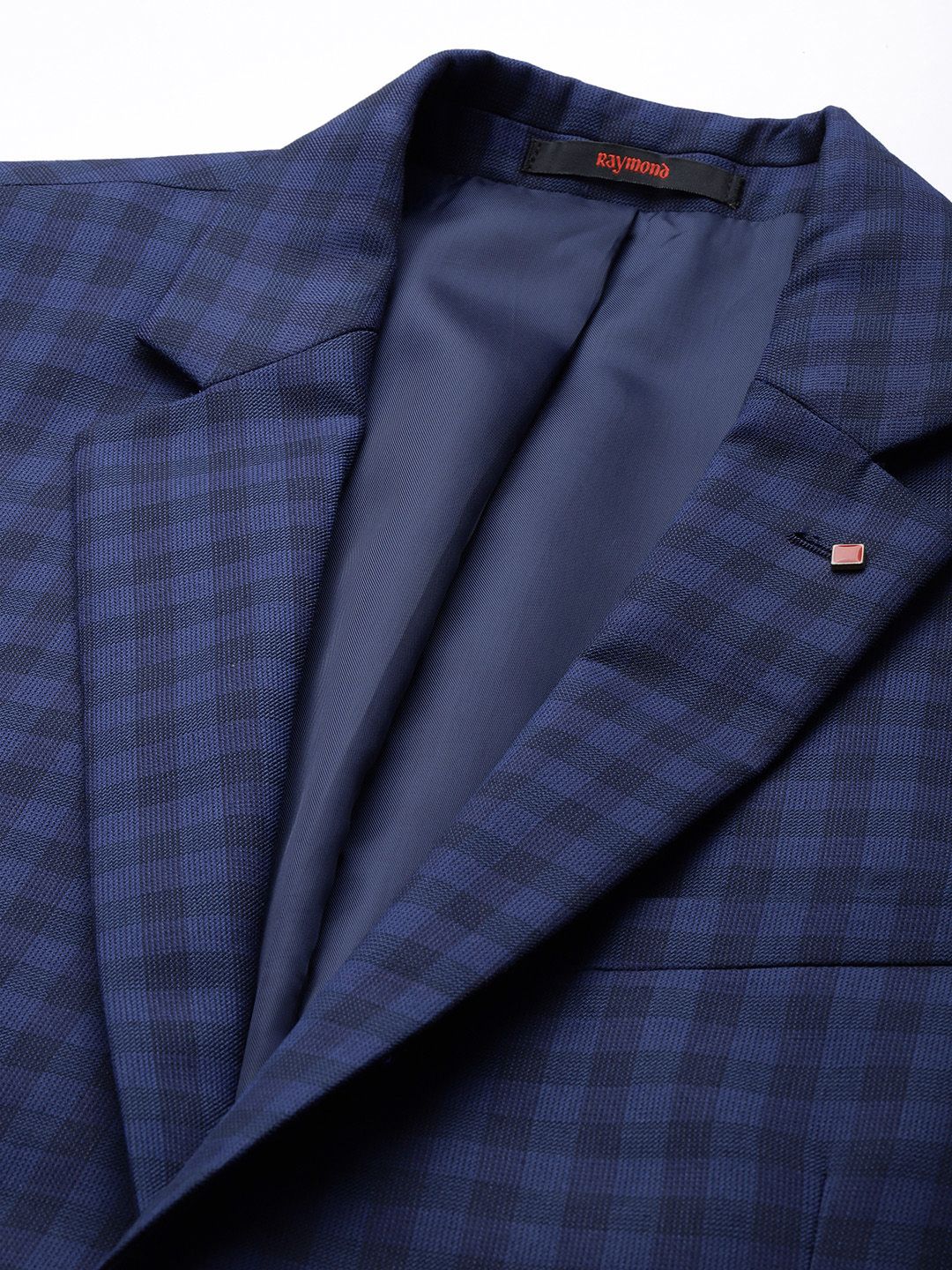 Raymond Contemporary Fit Checked Single-Breasted Formal Blazer