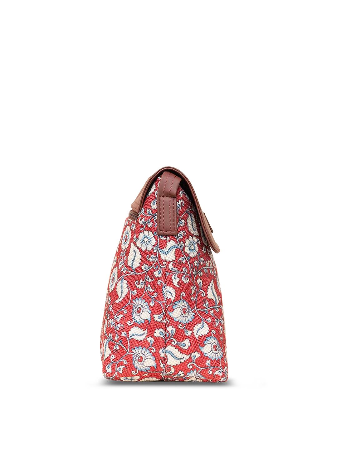 ZOUK Brown Ethnic Motifs Printed Shopper Sling Bag