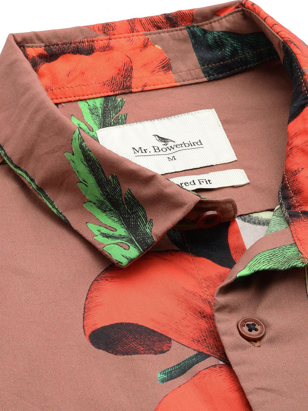 Mr Bowerbird Tailored Fit Floral Printed Pure Cotton Casual Shirt