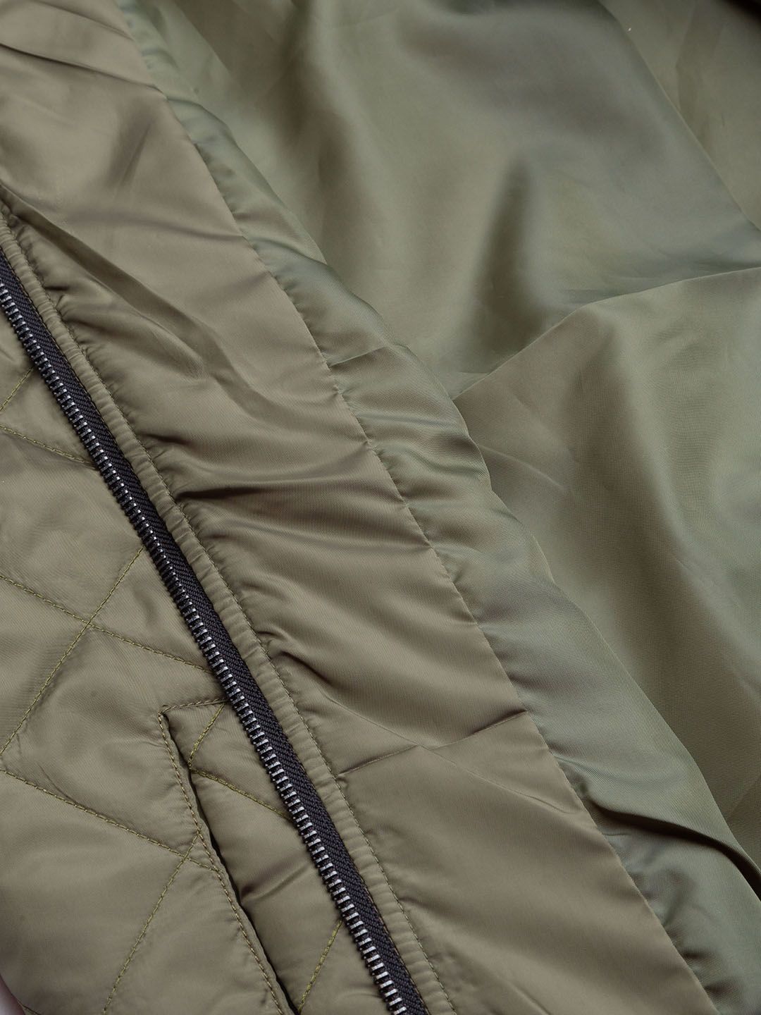 Being Human Men Olive Green Solid Quilted Jacket