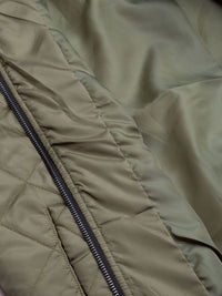 Being Human Men Olive Green Solid Quilted Jacket