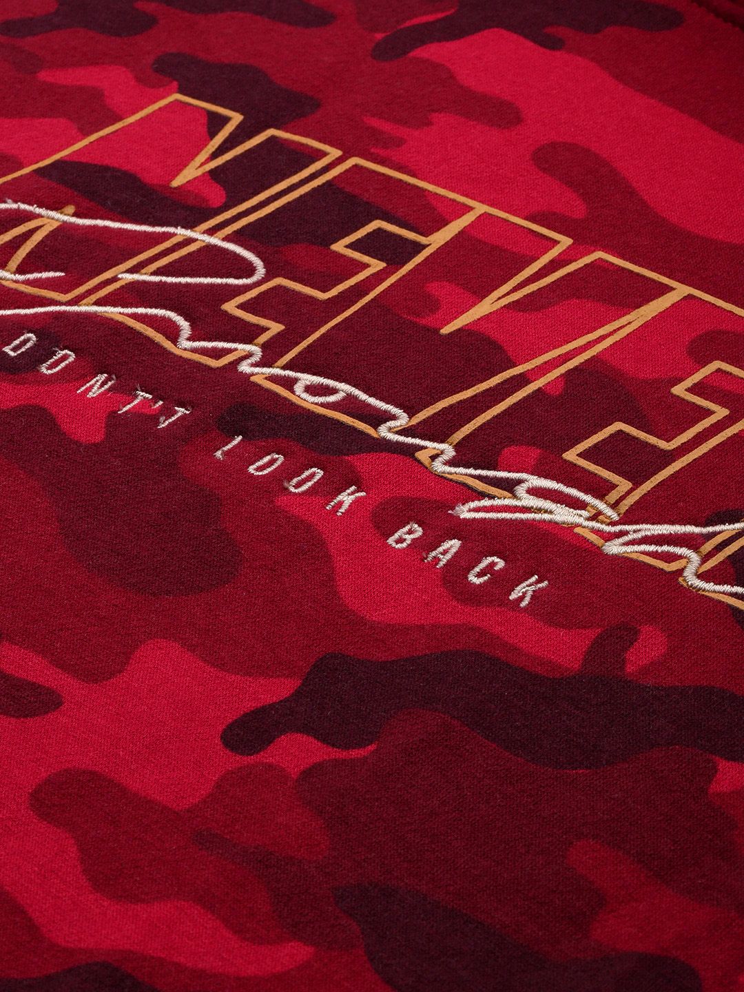 The Indian Garage Co Men Red Printed Hooded Sweatshirt