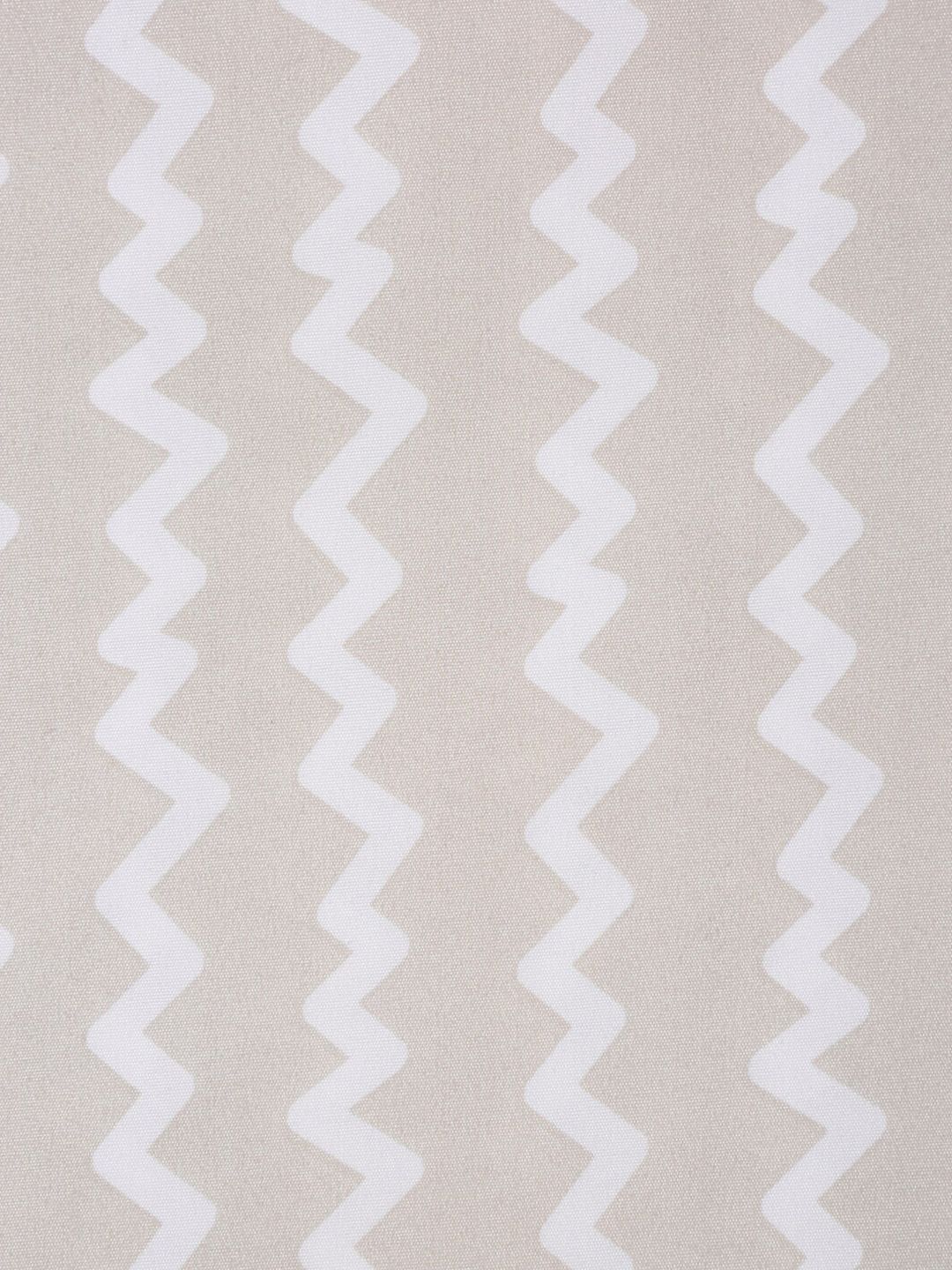 KLOTTHE Beige Chevron Cotton 300 TC Fitted Single Fine Bedsheet with a Pillow Cover-87 x 59 inches