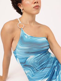 DressBerry Cosmic Swirl Dyed Midi Bodycon Dress