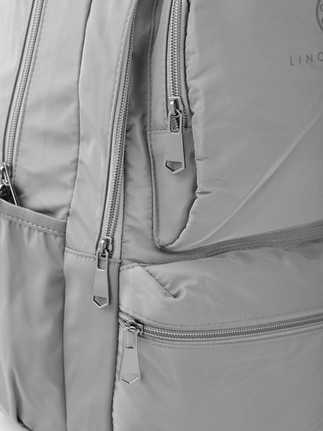Lino Perros Women Grey Solid 13 Inch Laptop Backpack