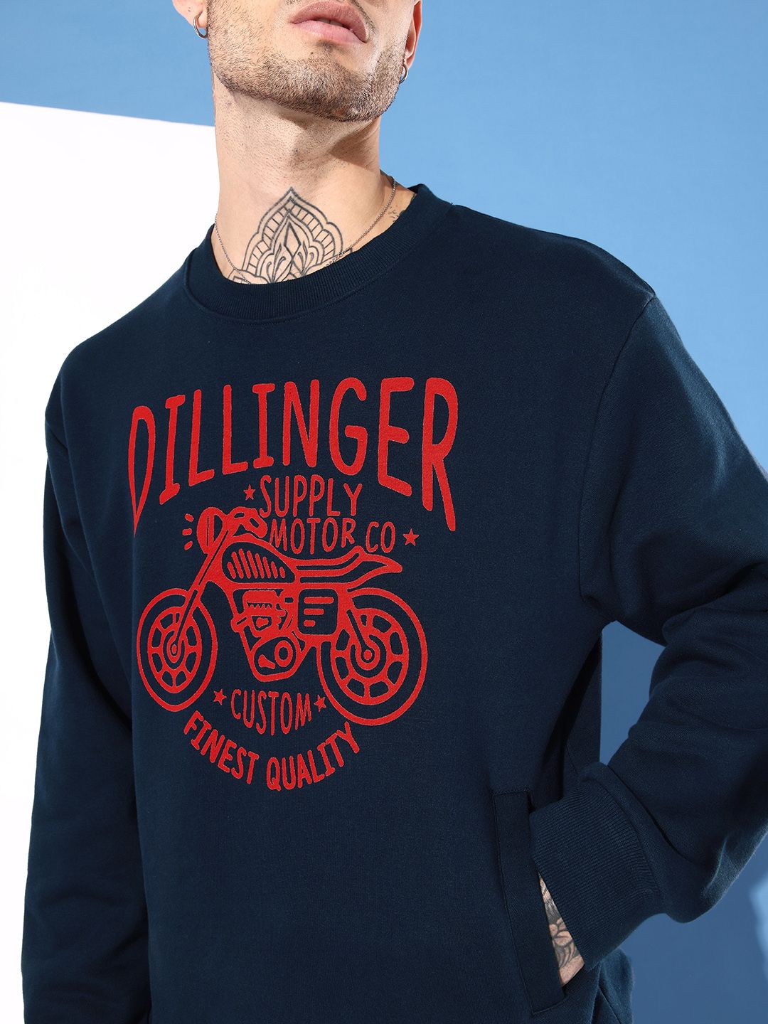 DILLINGER Men Graphic Printed Oversized Sweatshirt