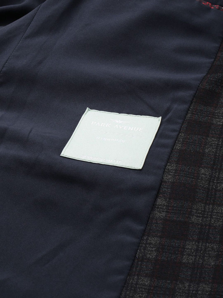 Park Avenue Super Slim Fit Checked Single Breasted Formal Blazer