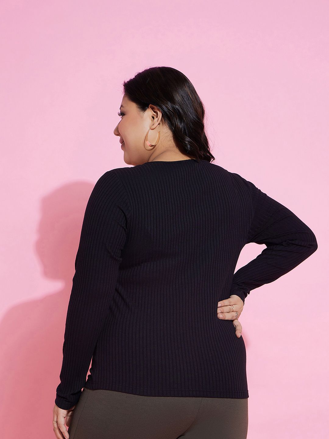 SASSAFRAS Curve Plus Size Square Neck Top
