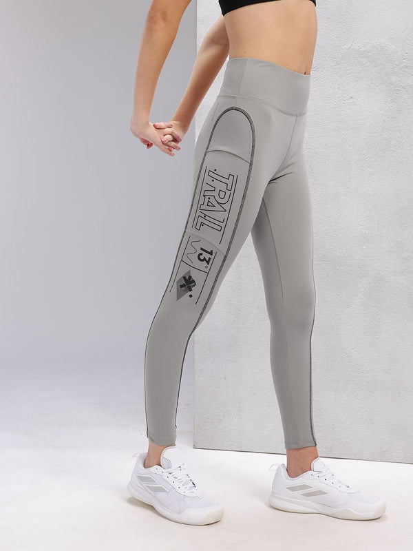 HRX by Hrithik Roshan Women Typography Printed Rapid-Dry Running Tights