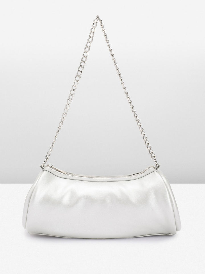 DressBerry Baguette Shoulder Bag with Chain Strap