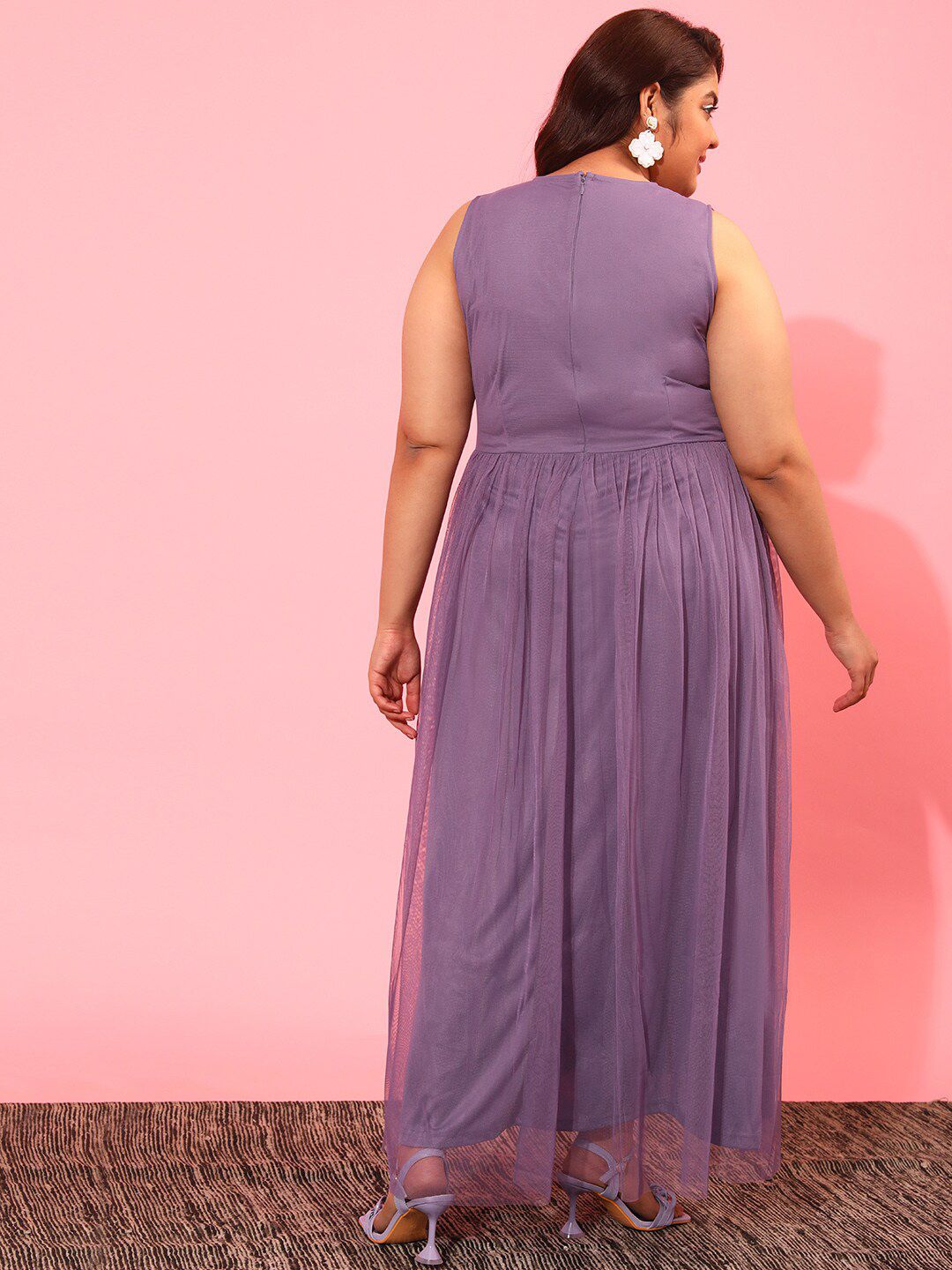CURVY STREET Net Sheath Dress