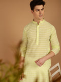 SOJANYA Motif Etnik Sulam Kurta Kapas Tulen