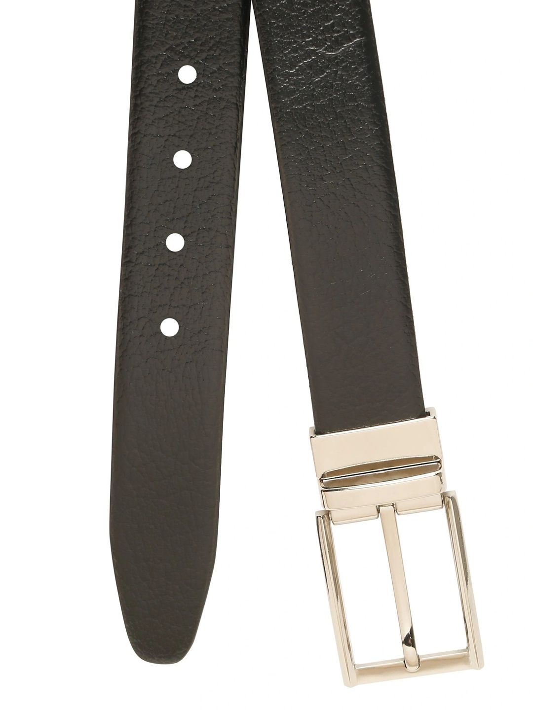Teakwood Leathers Men Textured Leather Reversible Formal Belt