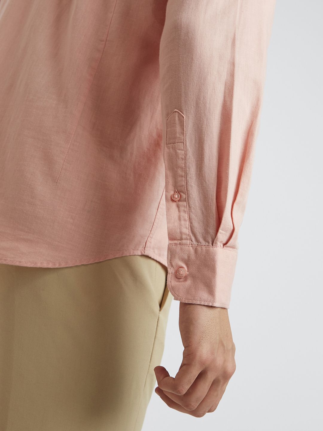 Raymond Cotton Linen Slim Fit Opaque Casual Shirt
