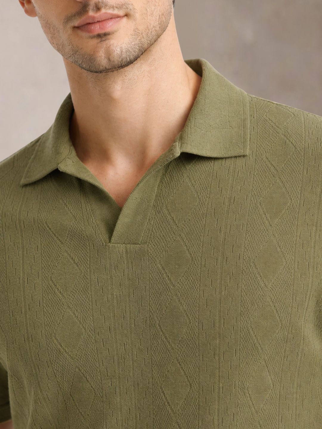 ADRO Men Polo Collar T-shirt