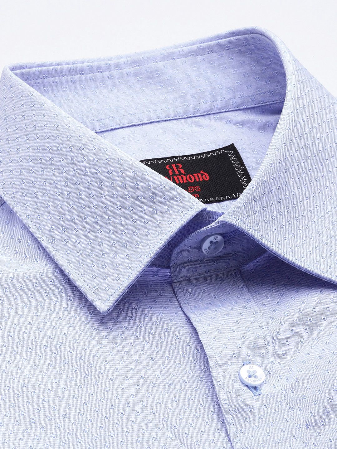Raymond Slim Fit Textured Pure Cotton Formal Shirt